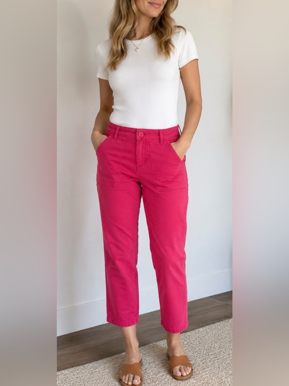 Sanctuary, bright pink cropped pants